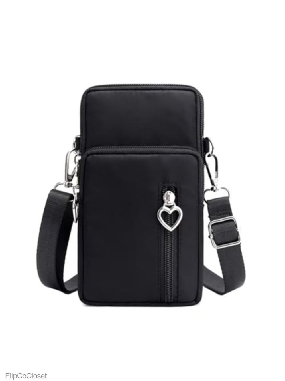 Water Resistant Nylon Crossbody Bag Adjustable Strap Wristlet